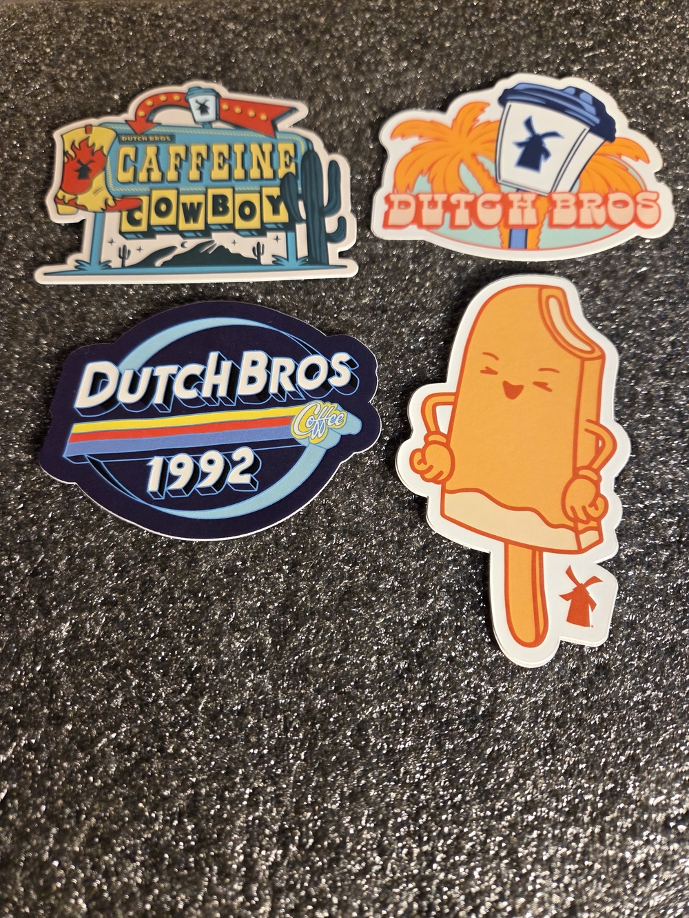 Dutch Bros 4 Pack Of Stickers In great condition